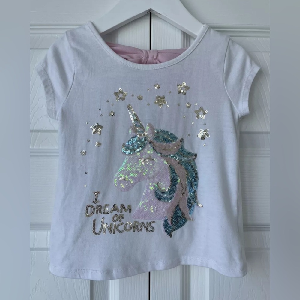 Cynthia Rowley girls sparkle shirt I Dream Of Unicorns Summer Spring Sz 5/6 Deal